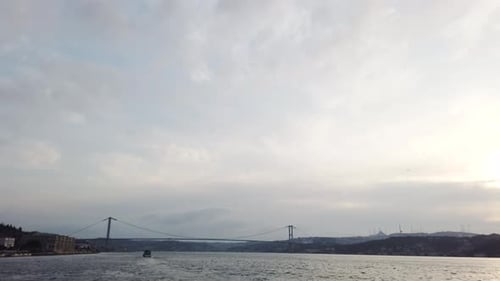 tourists on a private bosphorus cruise in Istanbul, Turkey