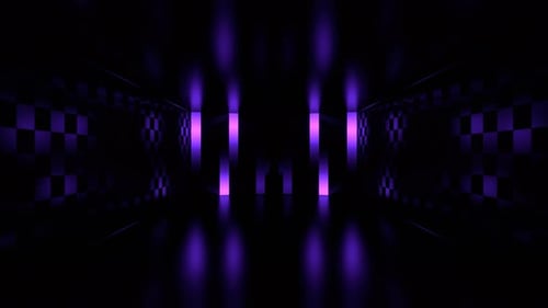 Purple Industrial Light Tunnel Techno Background Vj Loop In 4K