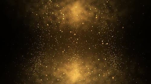 3D Abstract Festive Motion Background Shining Gold Bokeh