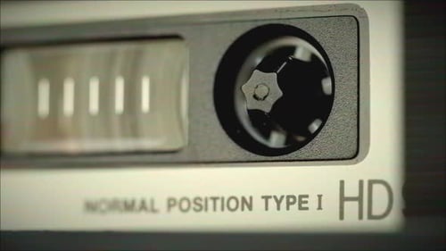 Close up of Audio Cassette Player Mechanism