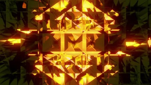 Pulsating Light Energy with Abstract Geometric Shards