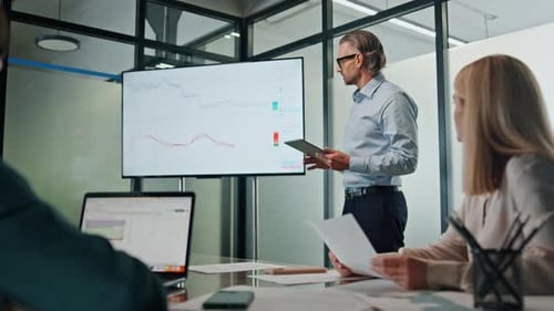 Business Presentation in Modern Office