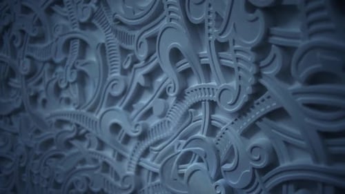 Intricate Abstract Blue Pattern Design