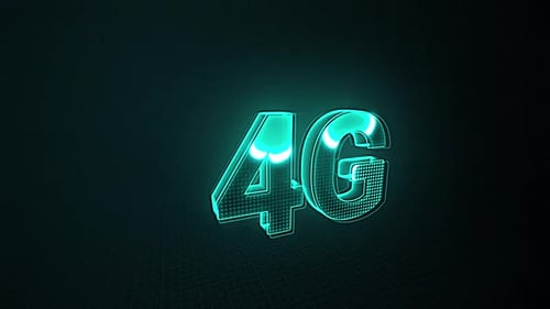 Neon 4G Text Reveal Animation