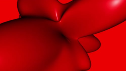 Abstract Red Fluid Blobs Morphing Motion Background