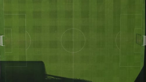 Football stadium at tel aviv (bloomfield) perfect grass top down raise up shoot #006