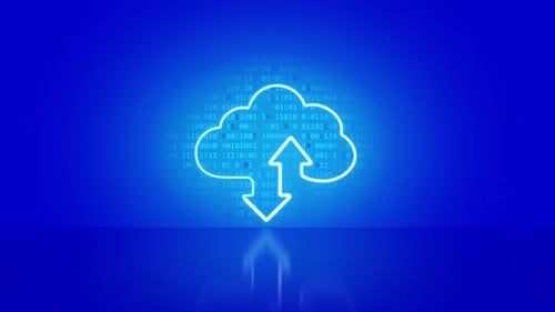 Cloud Computing - Computer Cloud load and download.