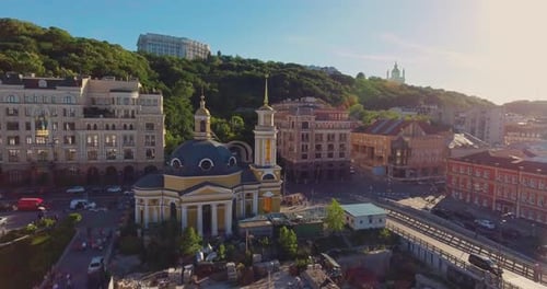 Aerial View of the City of Kyiv the Capital of Ukraine