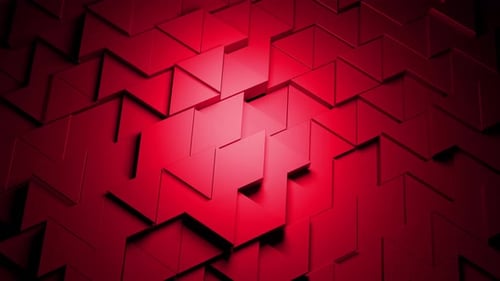 Looping Abstract Red Geometric Triangles Motion Background