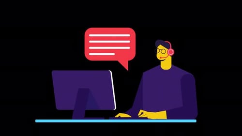 Customer Support Animation 4K