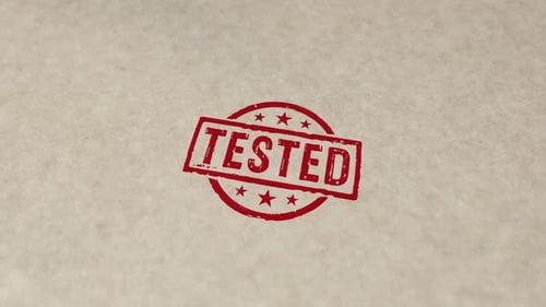 Tested Grunge Rubber Stamp Ink Animation