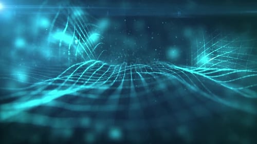 Waving Blue Particle Grid Loop