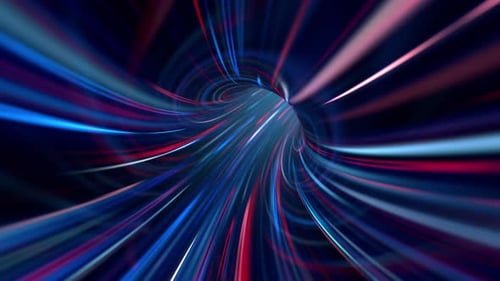 Futuristic Abstract Tunnel Animation | Sci-fi & Quantum Physics