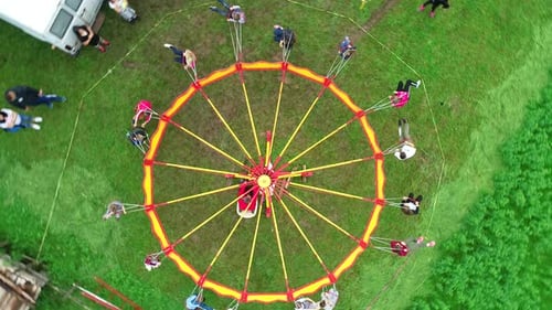 Carnival Merry Go Round Aerial Top View