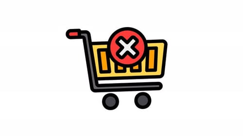 Cancel Shopping Icon Animation