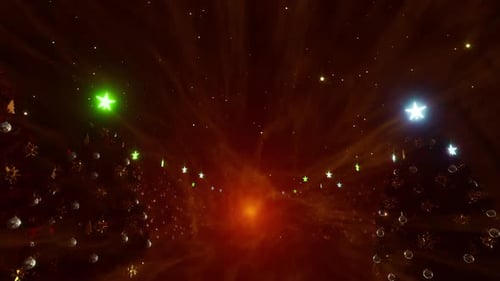 Christmas Festive Twinkling Stars Background Loop