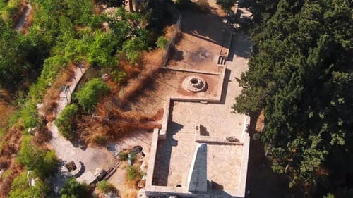 Zefat old Crusaders Fortress Aerial view