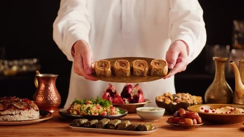 Cuisine traditionnelle turque, plat sucré, baklava, gros plan