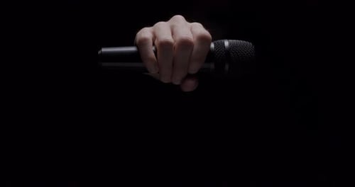 Microphone Drop In Slow Motion