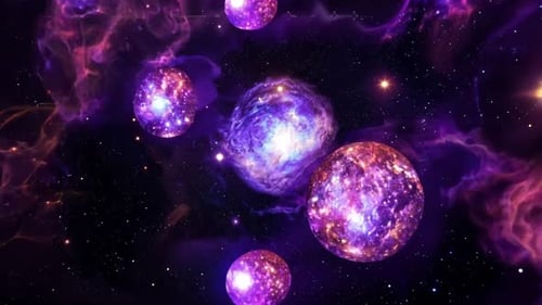 Abstract Space Rocks In Nebula Galaxy Space Background