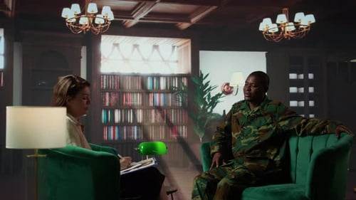 Woman and Man in Counseling Session Indoors