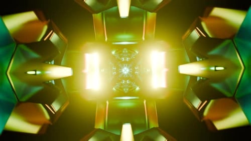 Abstract Geometric Tunnel with Infinite Depth in a 3D Loop Animation