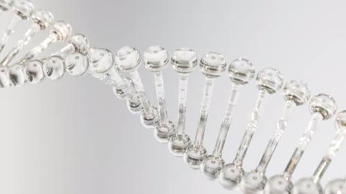 Animated Glass DNA Double Helix Structure