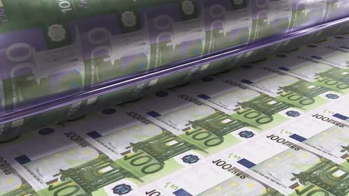 How Is Money Made 100 Euro Bills On Money Printing Machine 4k Loop