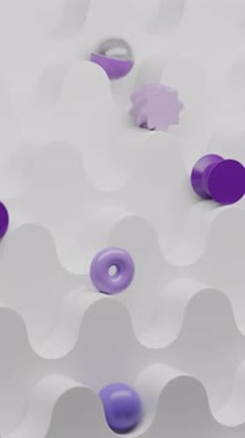 Geometric Path Colorful Shapes 3d Loop