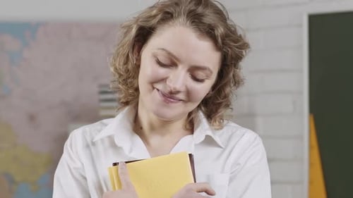 Attractive Teachers Face Closeup