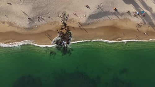 Chahue Beach in Huatulco, Oaxaca, emerald sea with golden sand