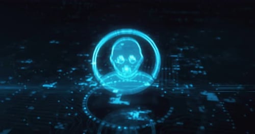 Social media chat and artificial intelligence symbol cyber concept