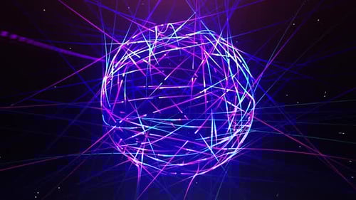Futuristic Abstract Sphere Network Digital Background