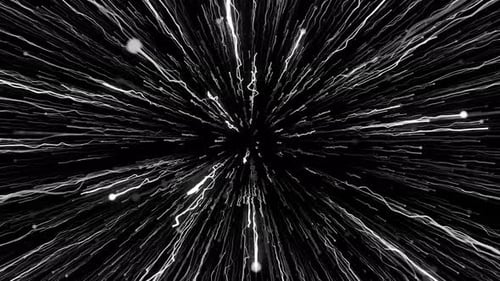 Kosmischer Stream mit leuchtenden Linien auf schwarzem Hintergrund
