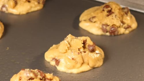 Cookies Baking in Oven