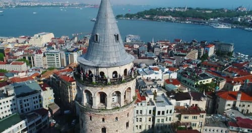 galata tower istanbul aerial conclusion shot tv commercial diversity culture tourist