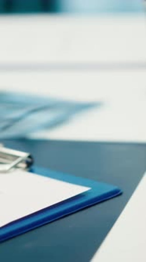 Vertical Video Empty Doctors Office Meeting Room Used in Disease Prevention and Medical Service