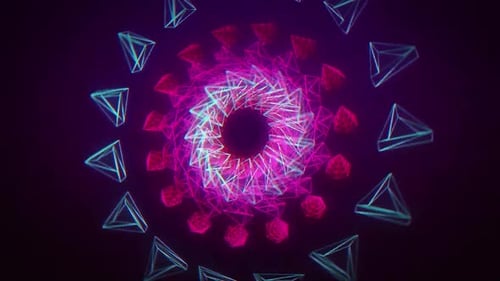 Colorful Circles Moving Irregular Animation