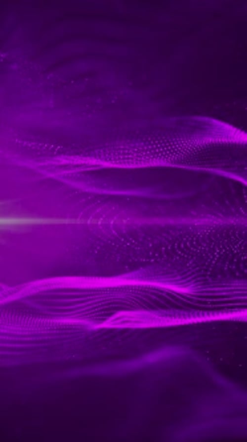 Abstract Flowing Purple Particle Waves Background
