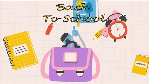 Back To School Background School Supplies Go Into The School Bag On Yellow Background