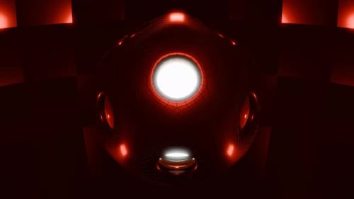 Strange Stone with Shining Middle, 4 K, Vj Loop Mystic Motion, fondo rojo
