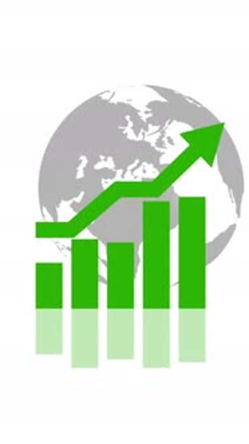 Business Income Graph Growing Global Companies Vertical