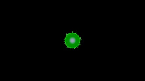 Kreisförmige grüne Schallwelle