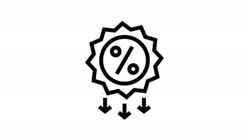 discount line icon animation