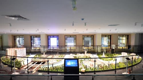 Timelapse of Large City Diorama Assembling in Museum for Shifts