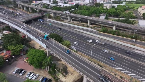 Highways With Cars In Kaohsiung, Taiwan