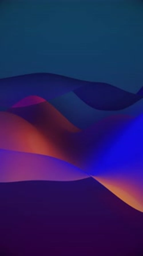 Vertical Deep Cool Colorful Gradient Wave Abstract Background Loop