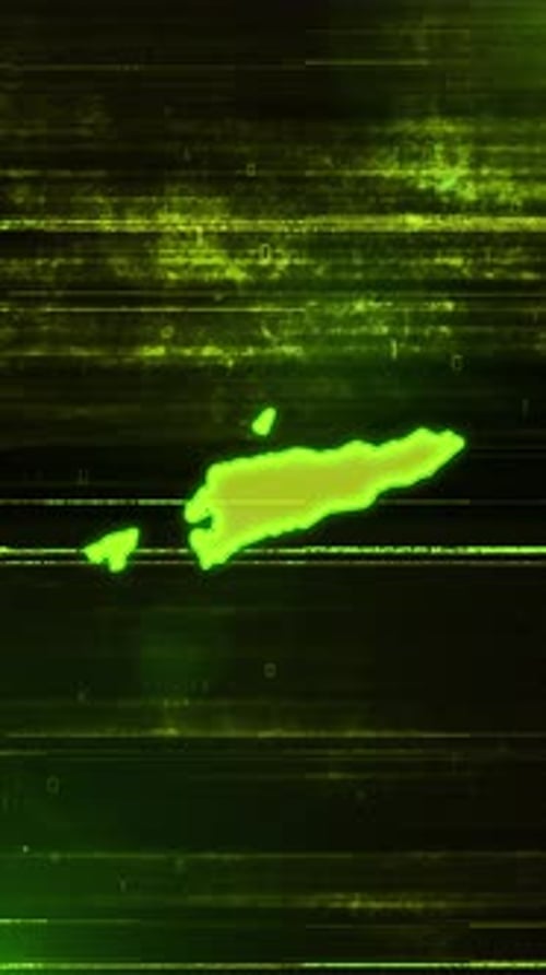 East Timor Digital Futuristic Glitch Map