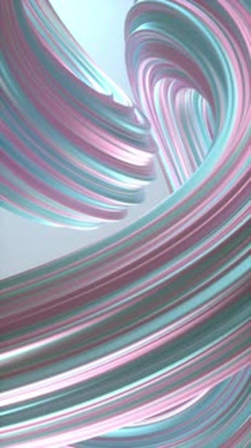Abstract Flowing Ribbons Loop Vertical Background