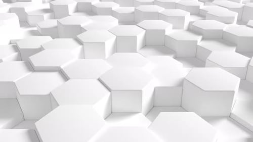 Animación de fondo blanco abstracto en forma de panal